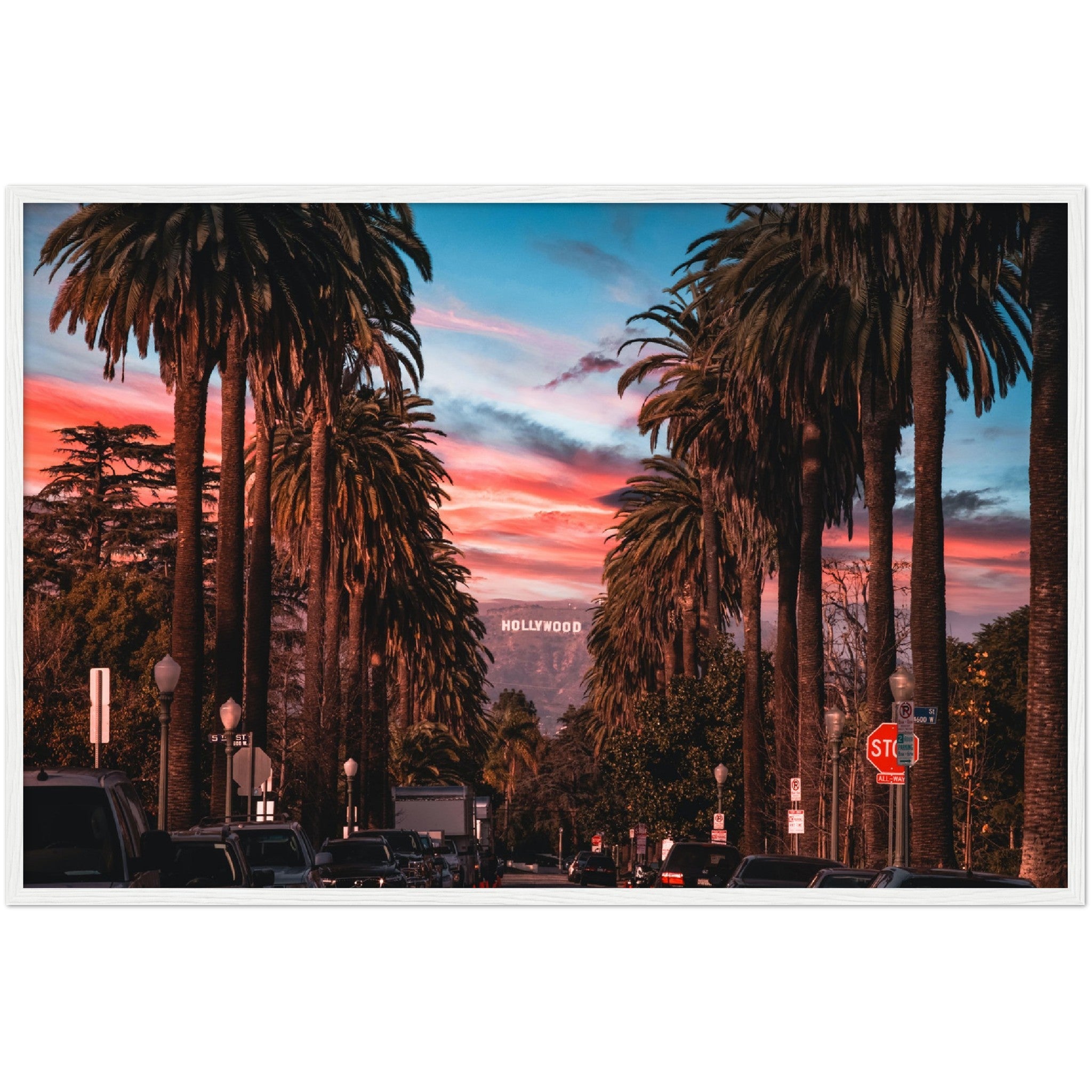 Hollywood Sunset Wall Art - Luxury Art Canvas