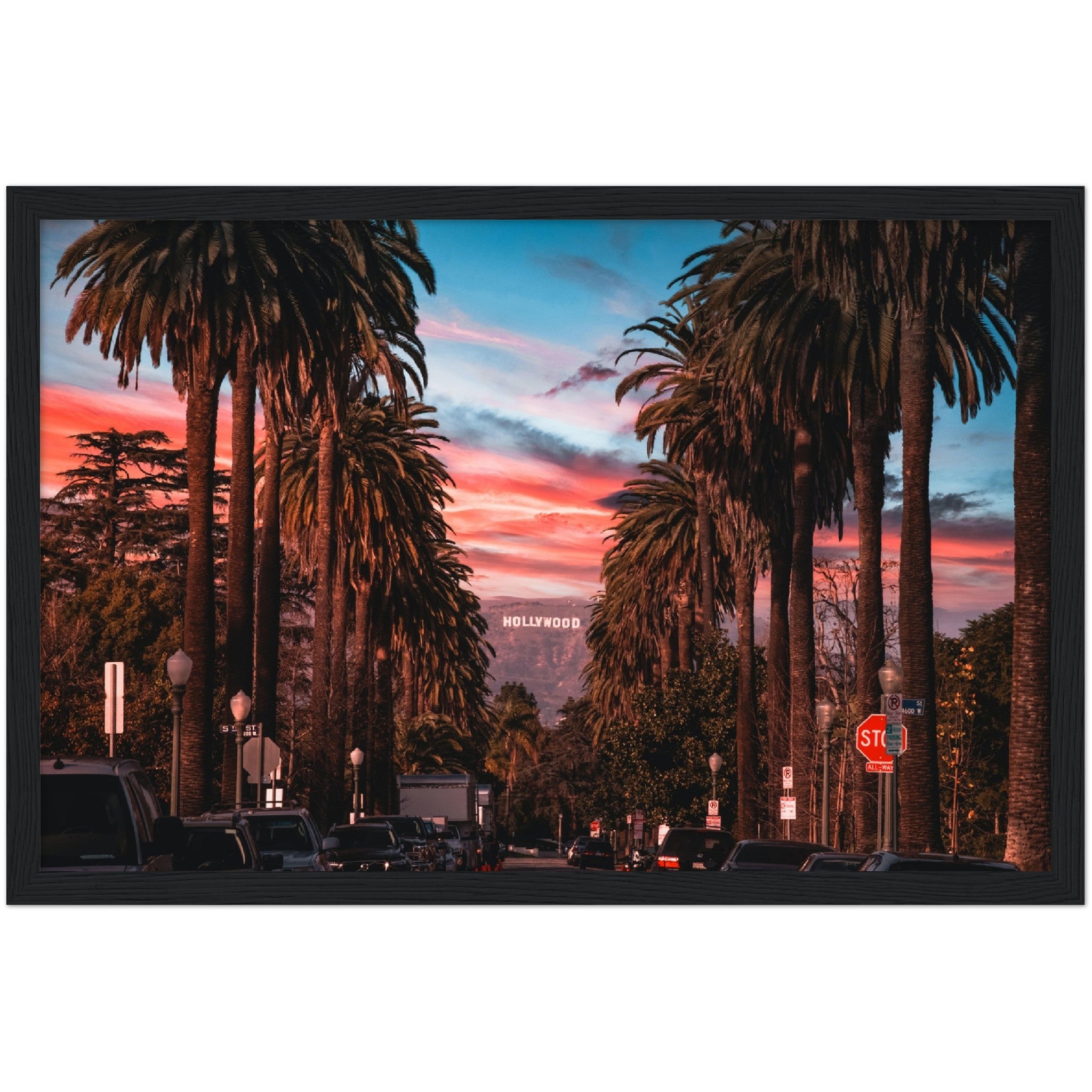Hollywood Sunset Wall Art - Luxury Art Canvas