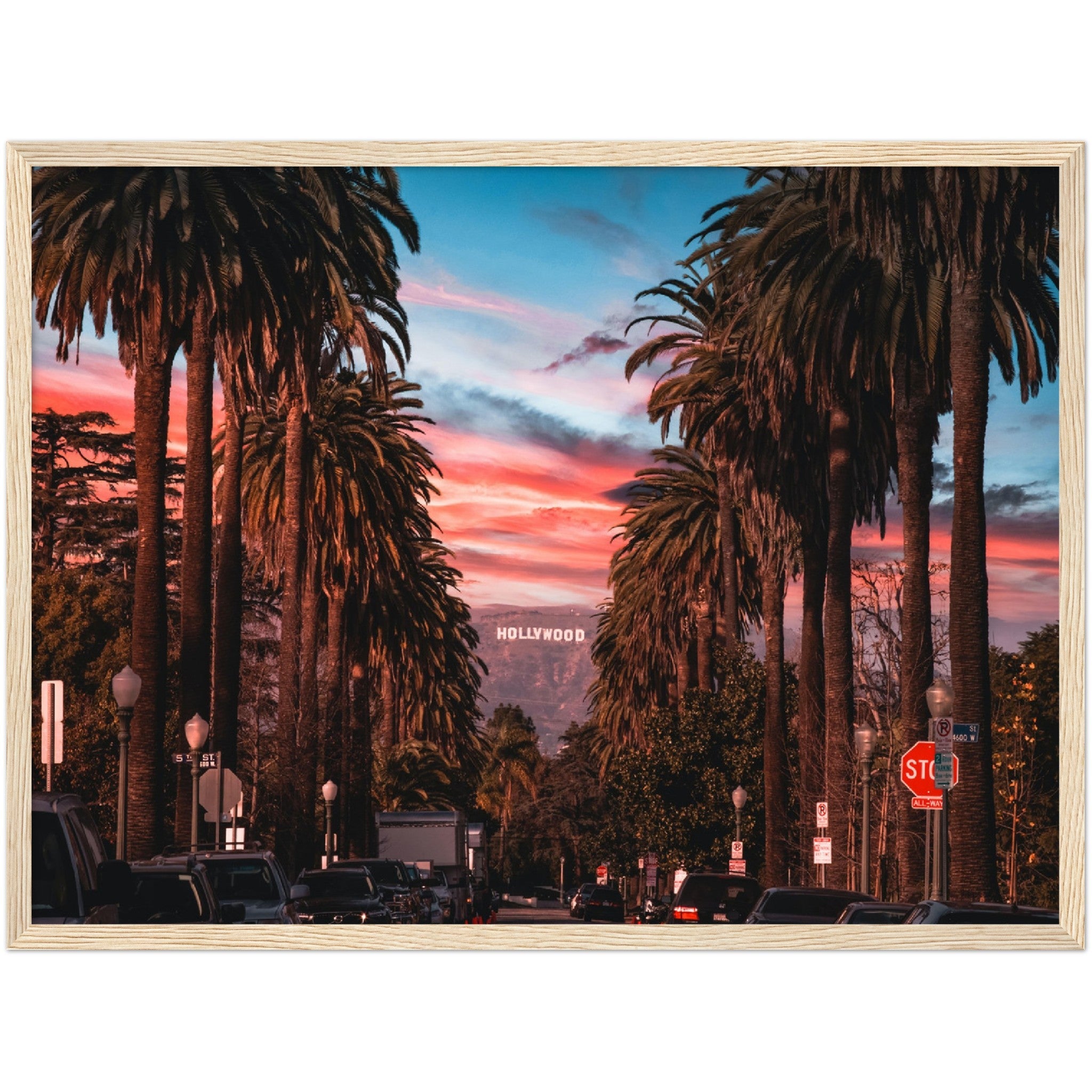Hollywood Sunset Wall Art - Luxury Art Canvas