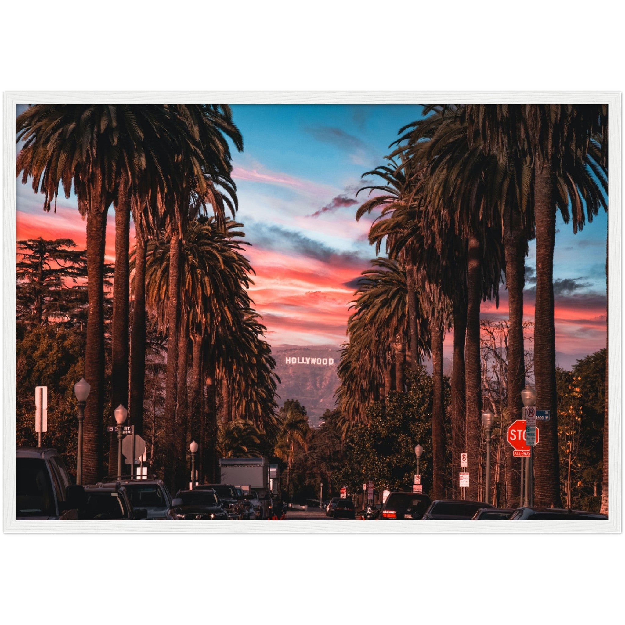 Hollywood Sunset Wall Art - Luxury Art Canvas