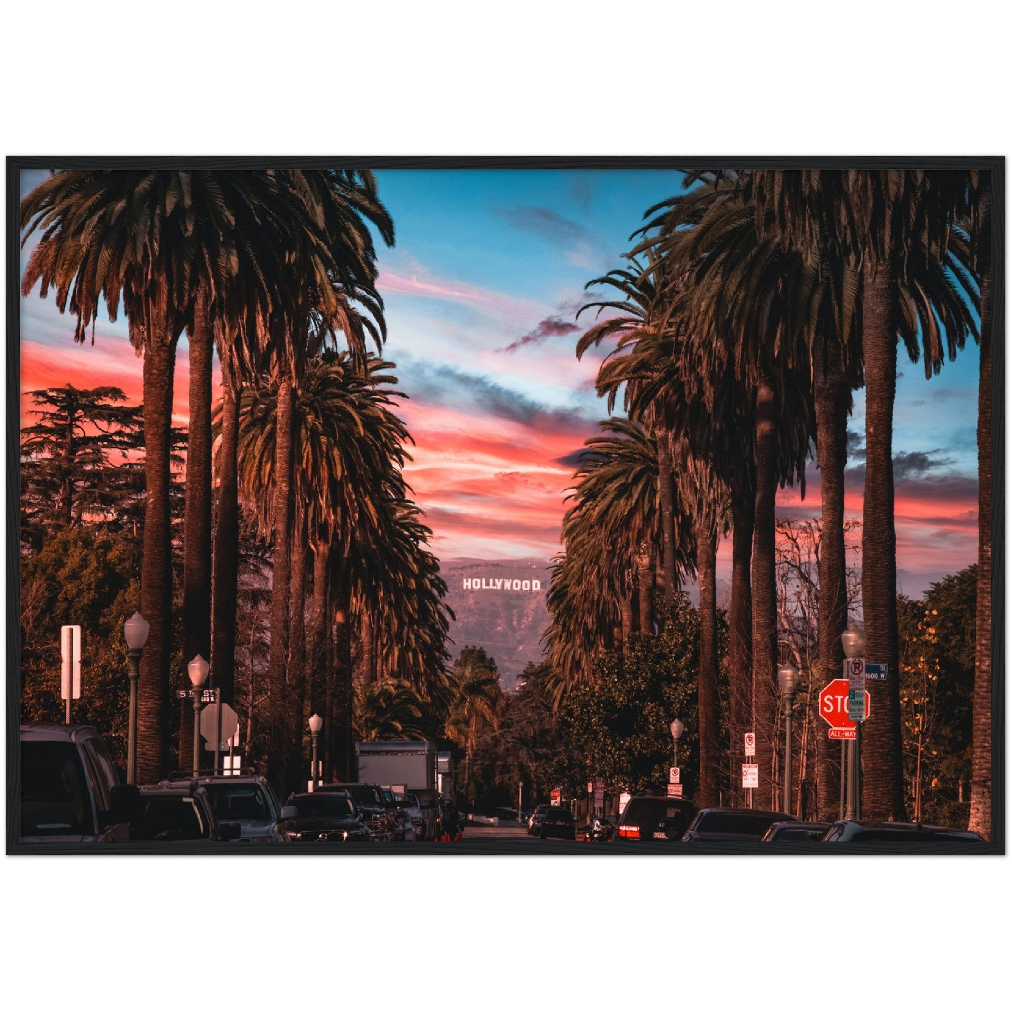 Hollywood Sunset Wall Art - Luxury Art Canvas