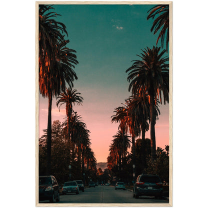 Hollywood View Sunset Wall Art - Luxury Art Canvas