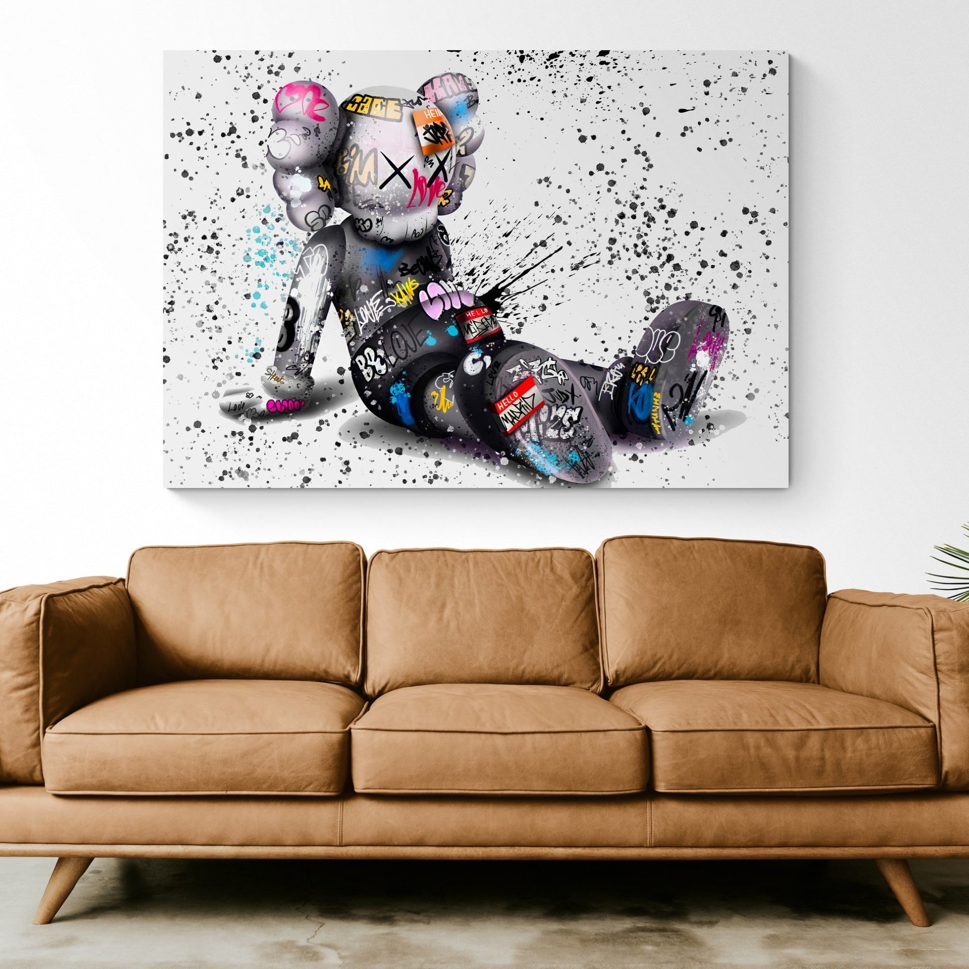 Kaws Bear Wall Art Pop Art Bearbrick Art Canvas Fashion 