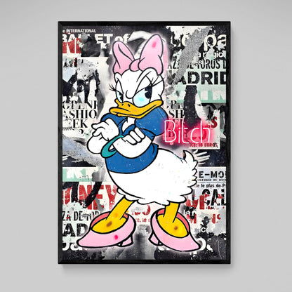 Lady Duck Graffiti Wall Art - Luxury Art Canvas