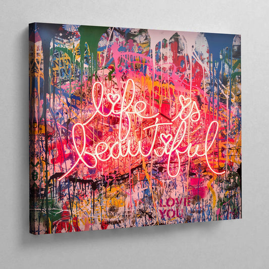 Life Is Beautiful Canvas - Luxury Art Canvas