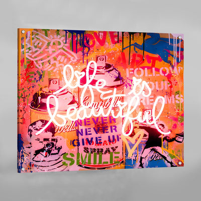 Life Is Beautiful Canvas Wall Art - Luxury Art Canvas