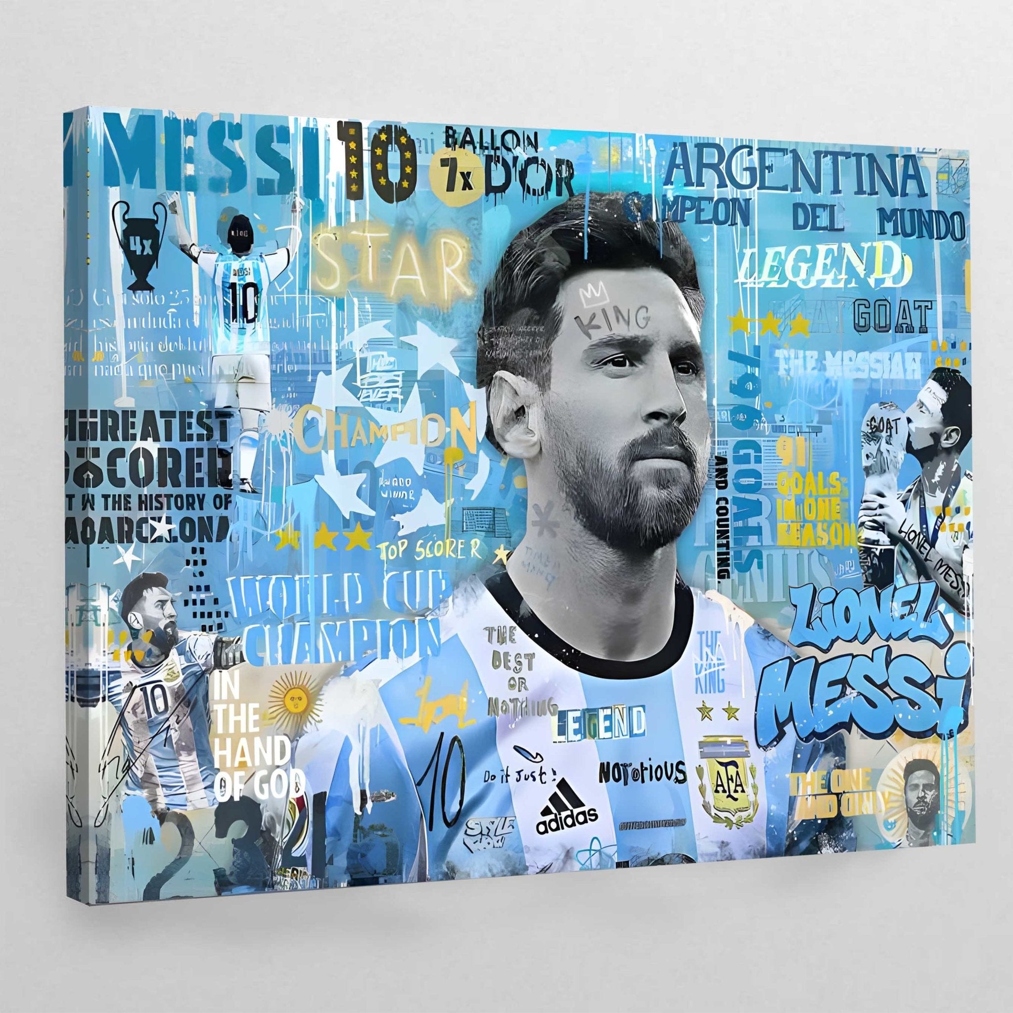 Lionel Messi Graffiti Wall Art - Luxury Art Canvas