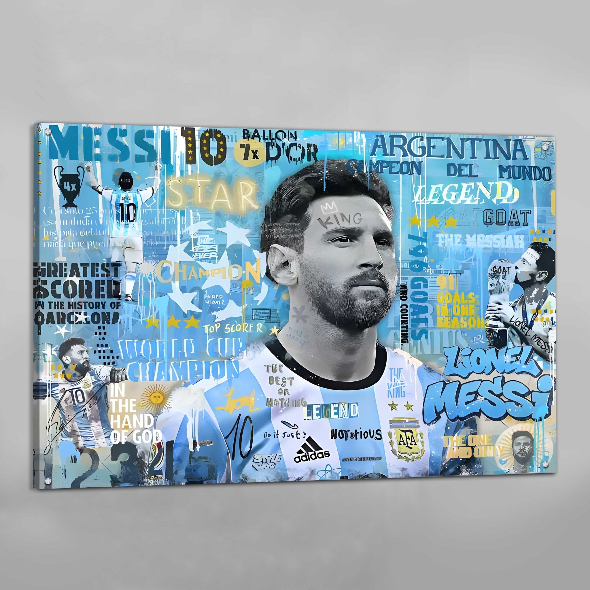 Lionel Messi Graffiti Wall Art - Luxury Art Canvas