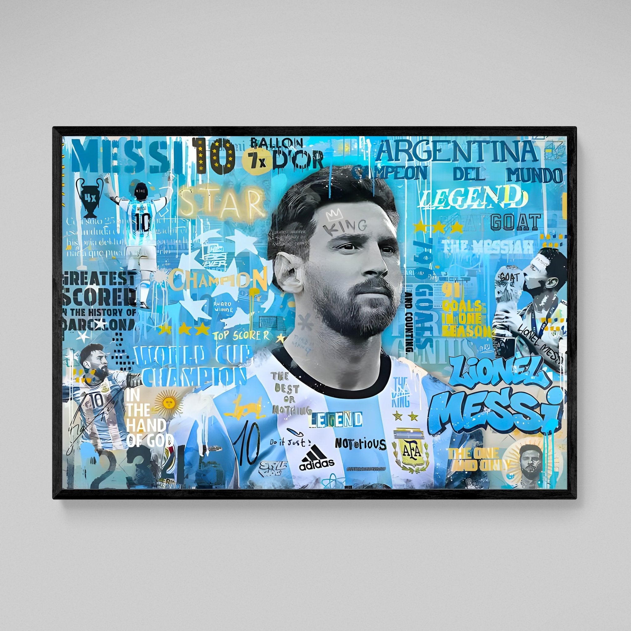 Lionel Messi Graffiti Wall Art - Luxury Art Canvas