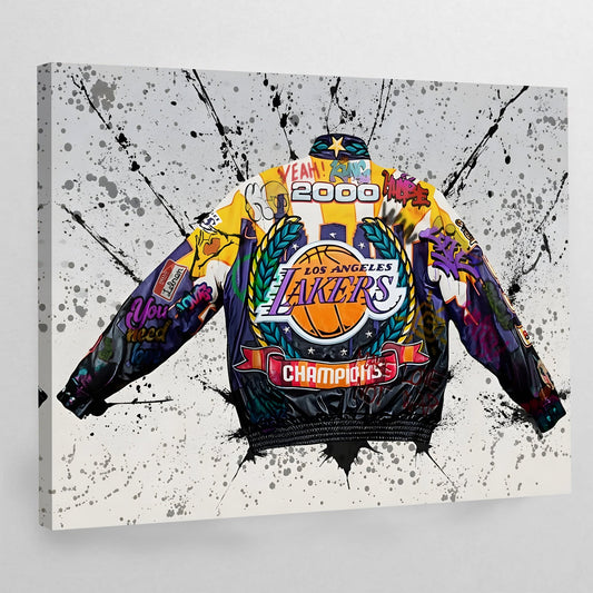 Los Angeles Basketball Graffiti Wall Art - Luxury Art Canvas