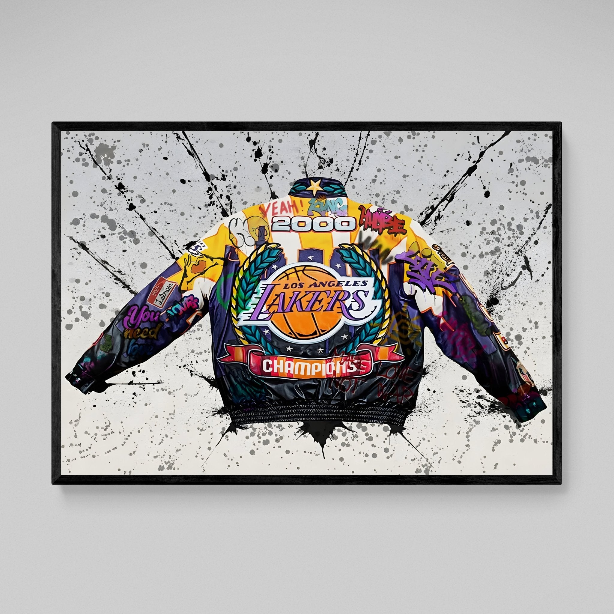 Los Angeles Basketball Graffiti Wall Art - Luxury Art Canvas
