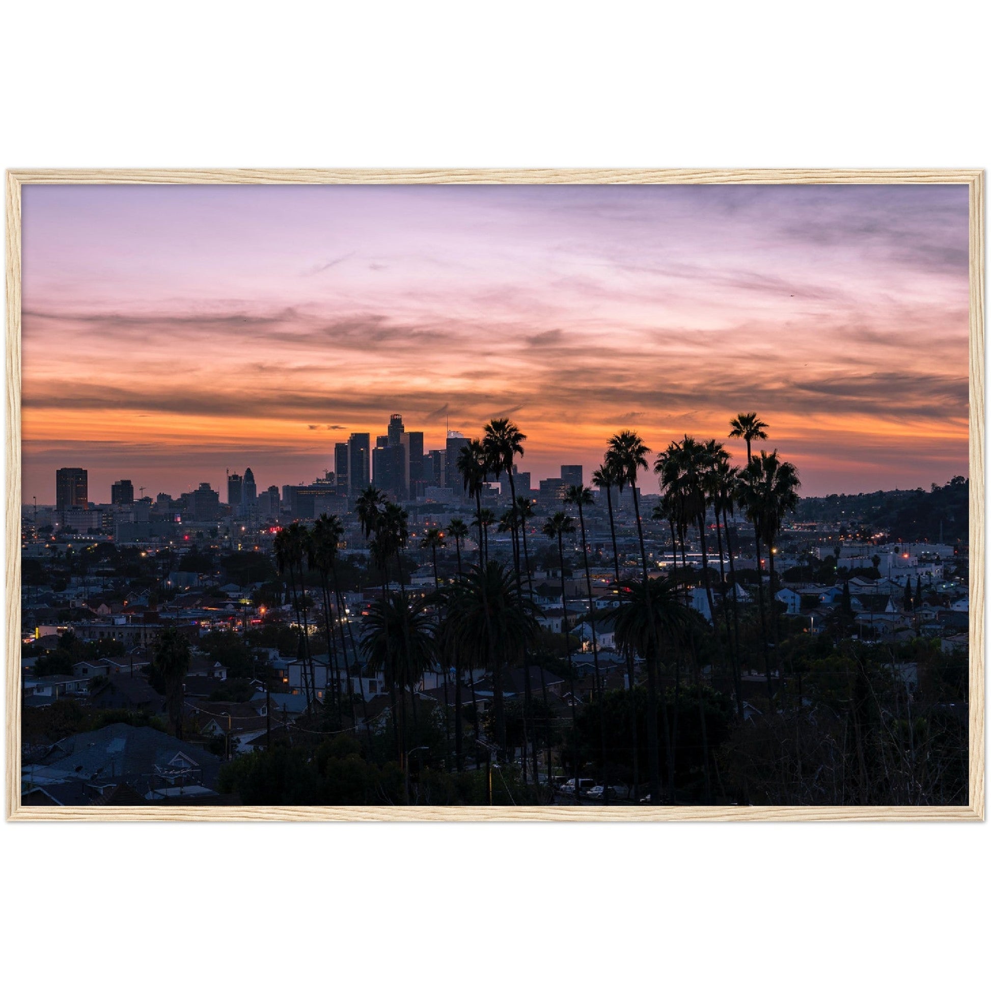 Los Angeles Sunset Wall Art - Luxury Art Canvas