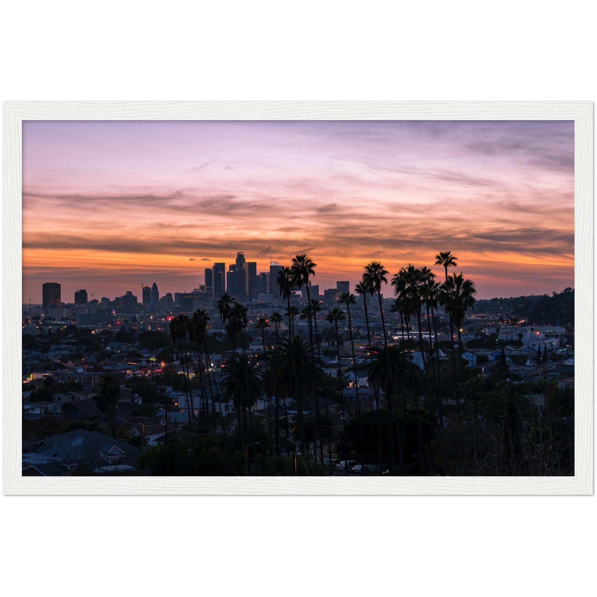 Los Angeles Sunset Wall Art - Luxury Art Canvas