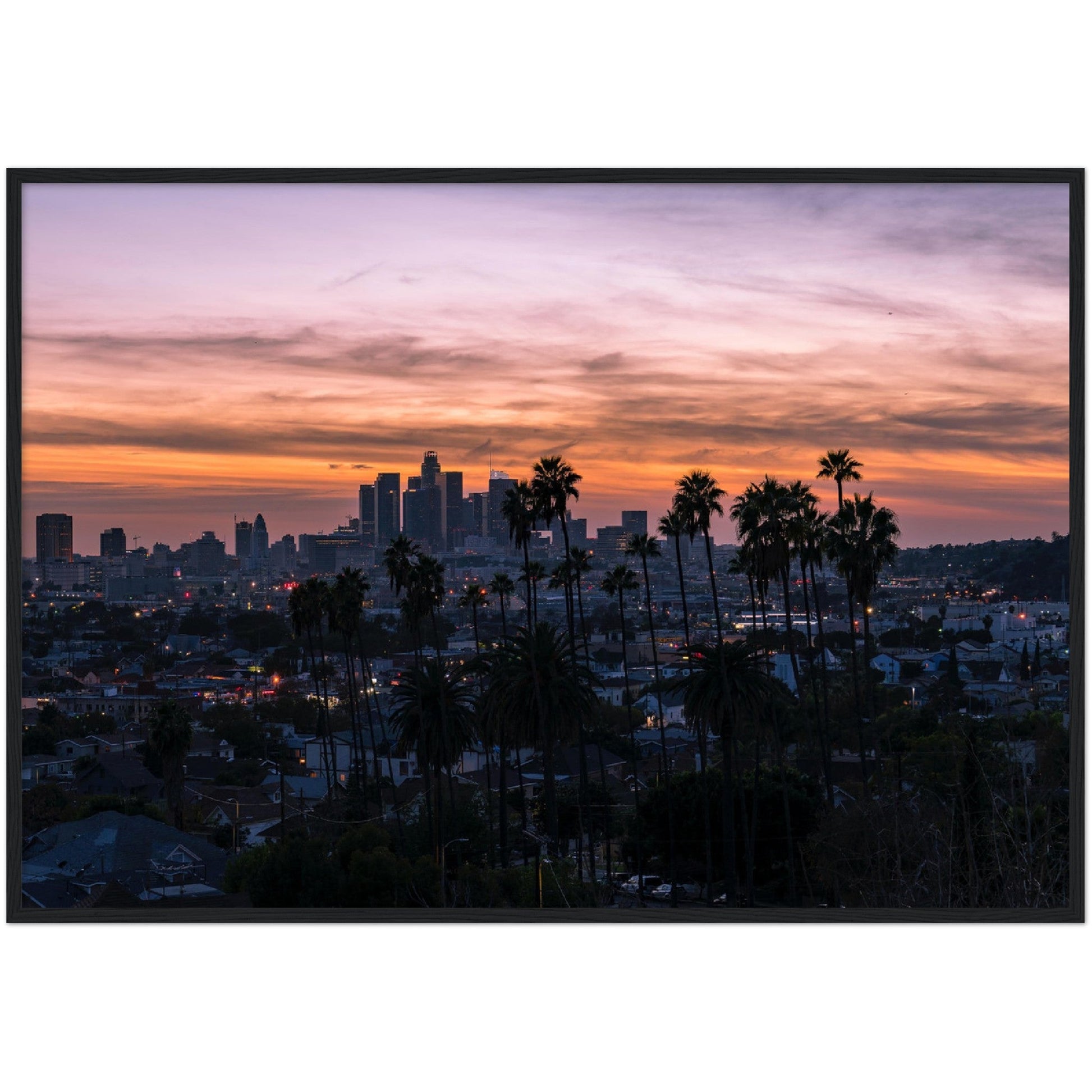 Los Angeles Sunset Wall Art - Luxury Art Canvas