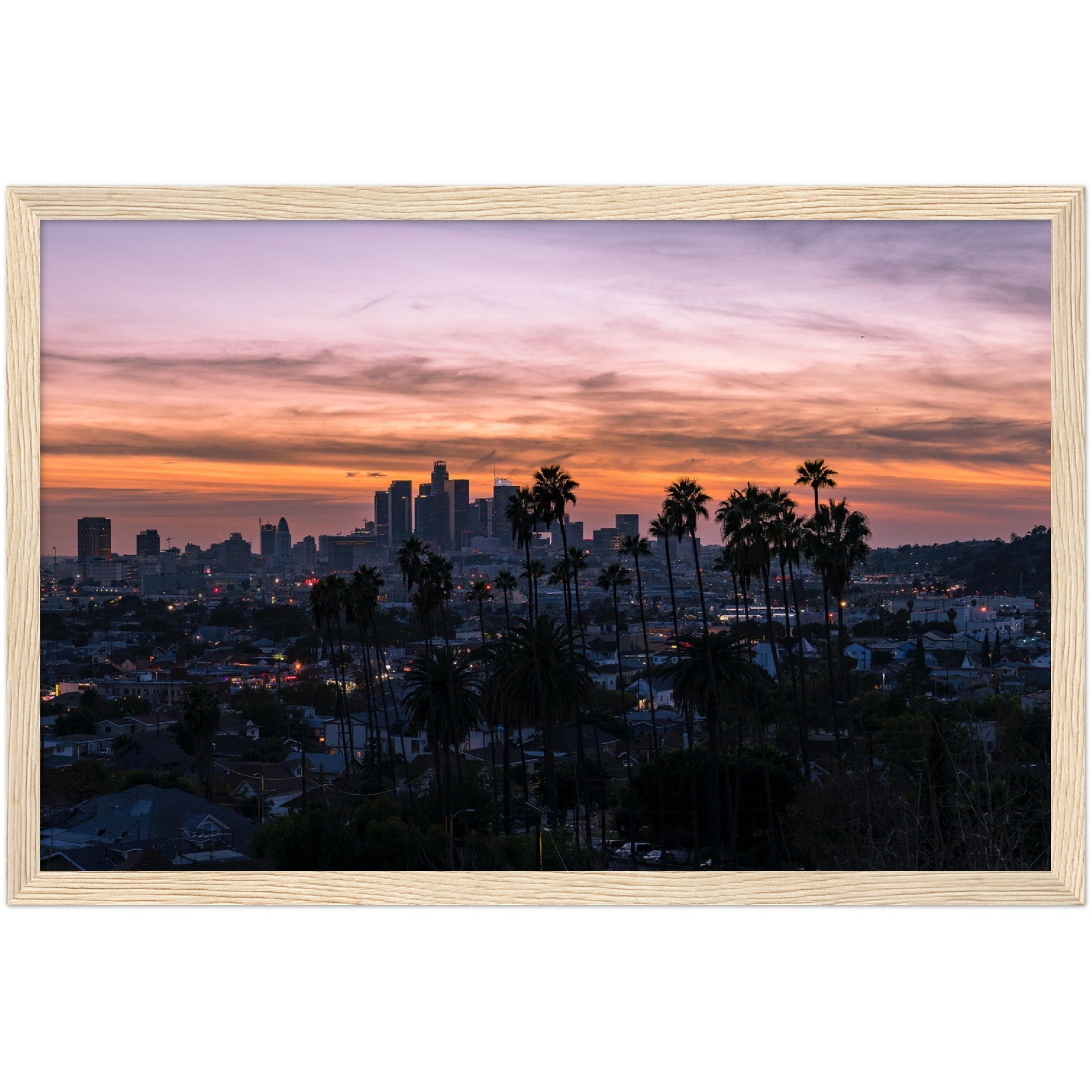 Los Angeles Sunset Wall Art - Luxury Art Canvas