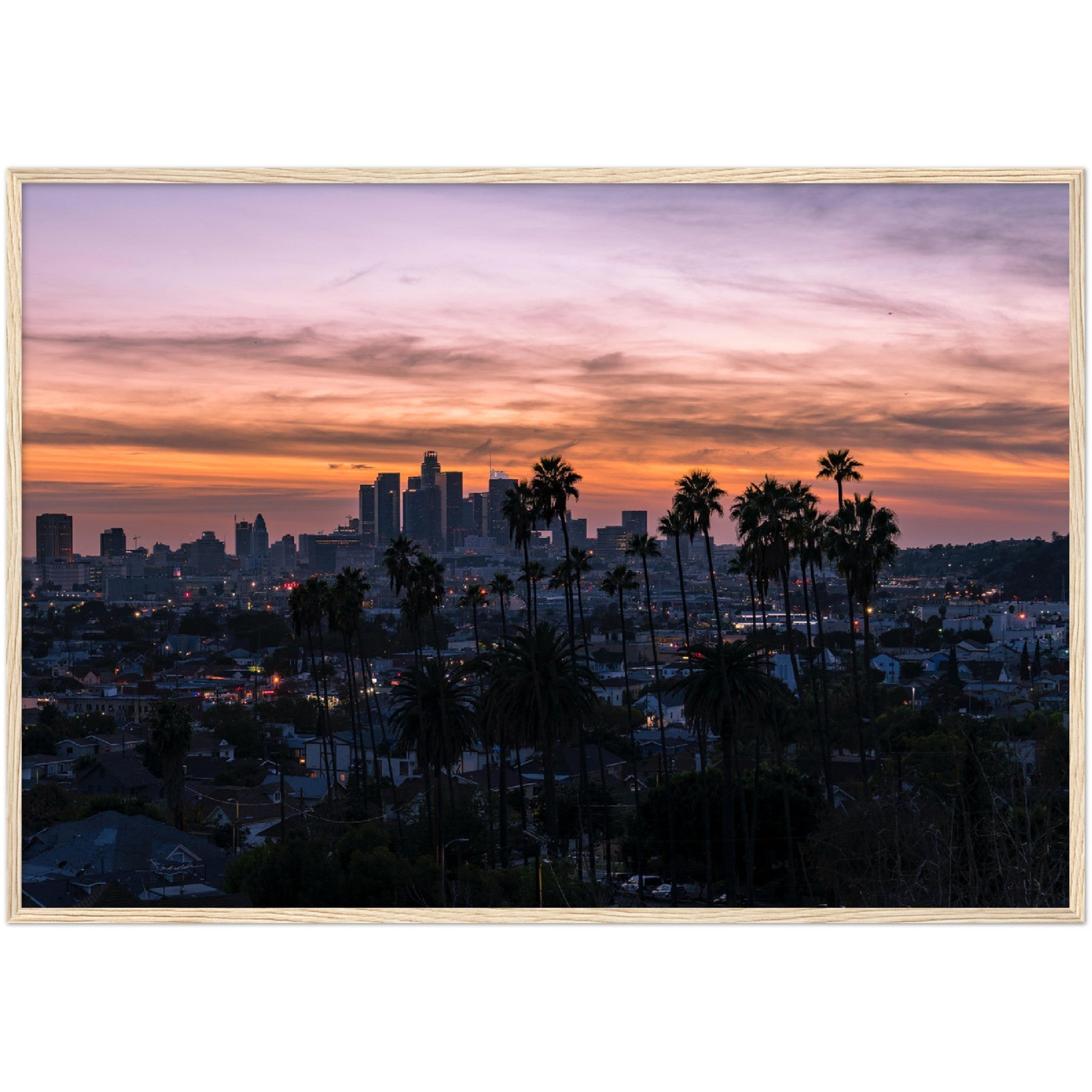 Los Angeles Sunset Wall Art - Luxury Art Canvas