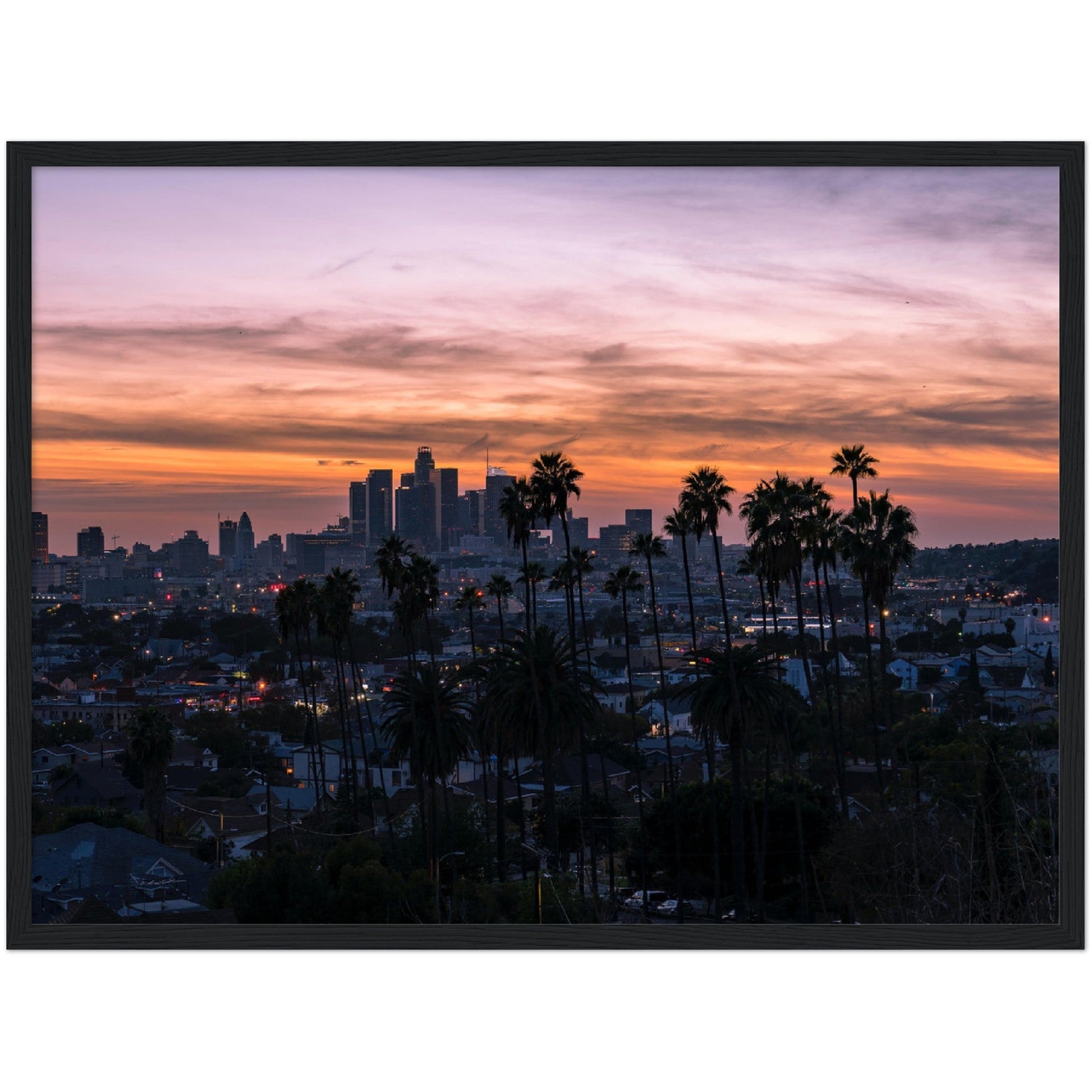 Los Angeles Sunset Wall Art - Luxury Art Canvas