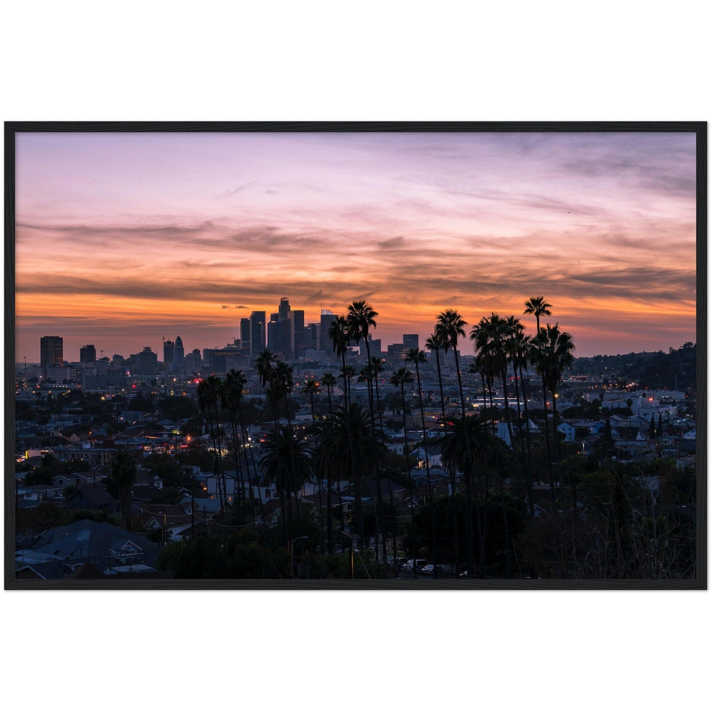 Los Angeles Sunset Wall Art - Luxury Art Canvas
