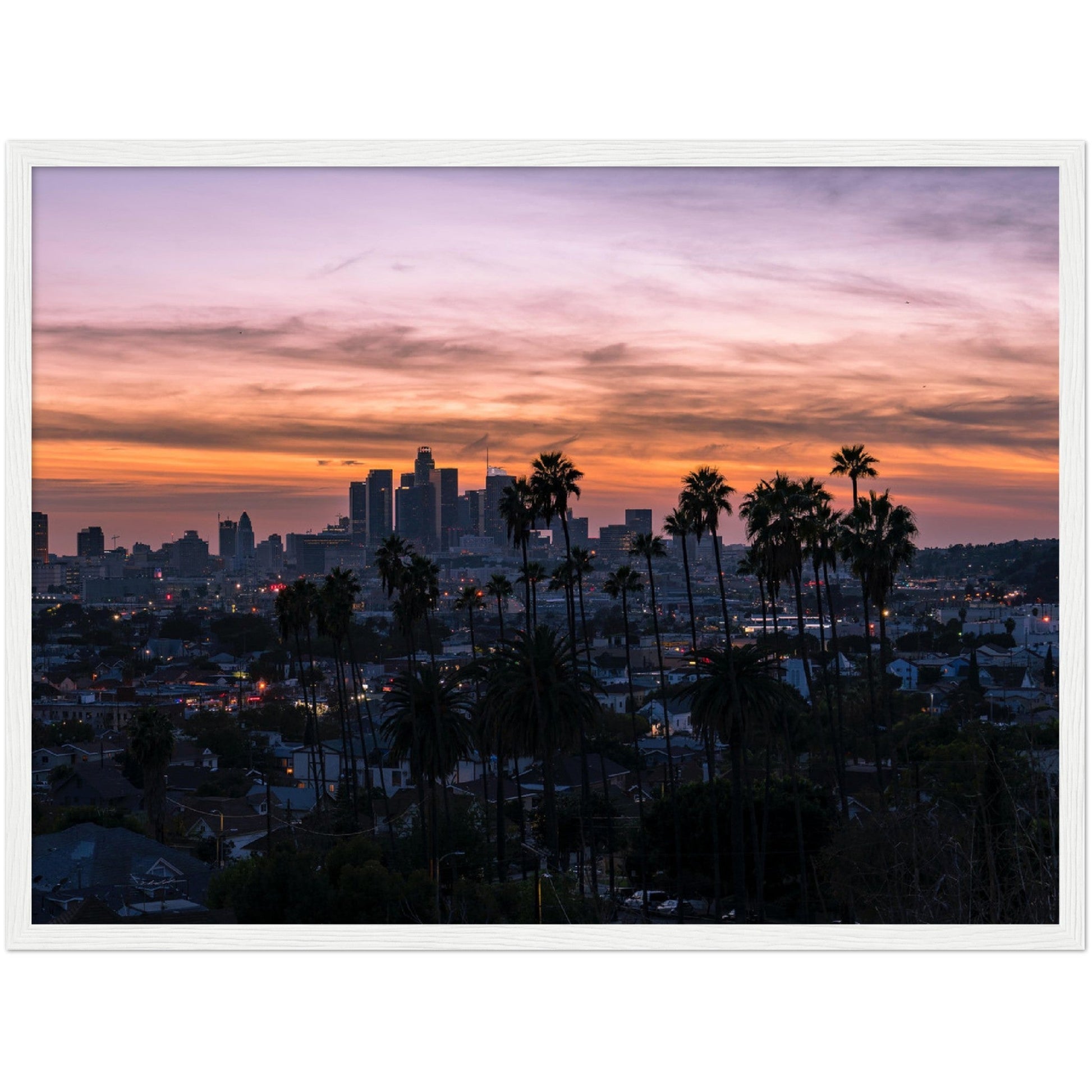 Los Angeles Sunset Wall Art - Luxury Art Canvas