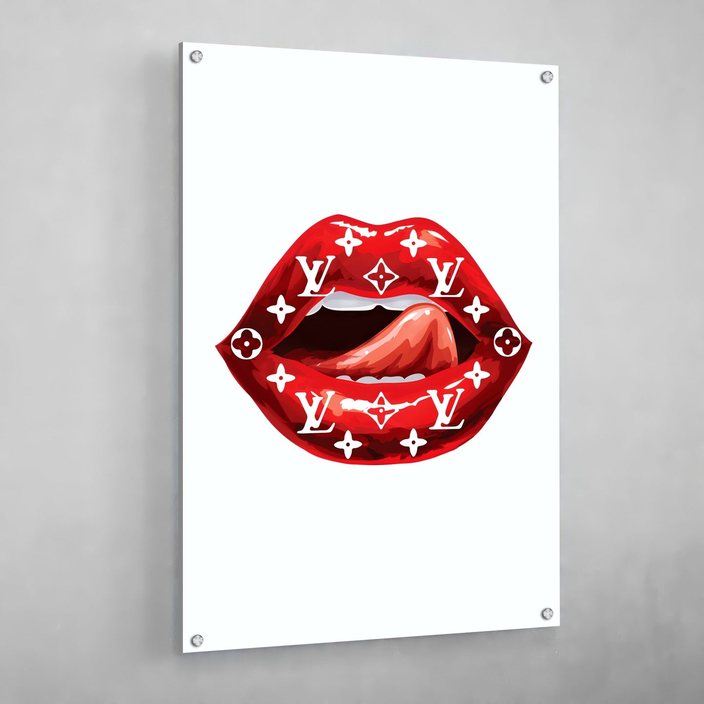 Louis Vuitton Lips Wall Art - Luxury Art Canvas