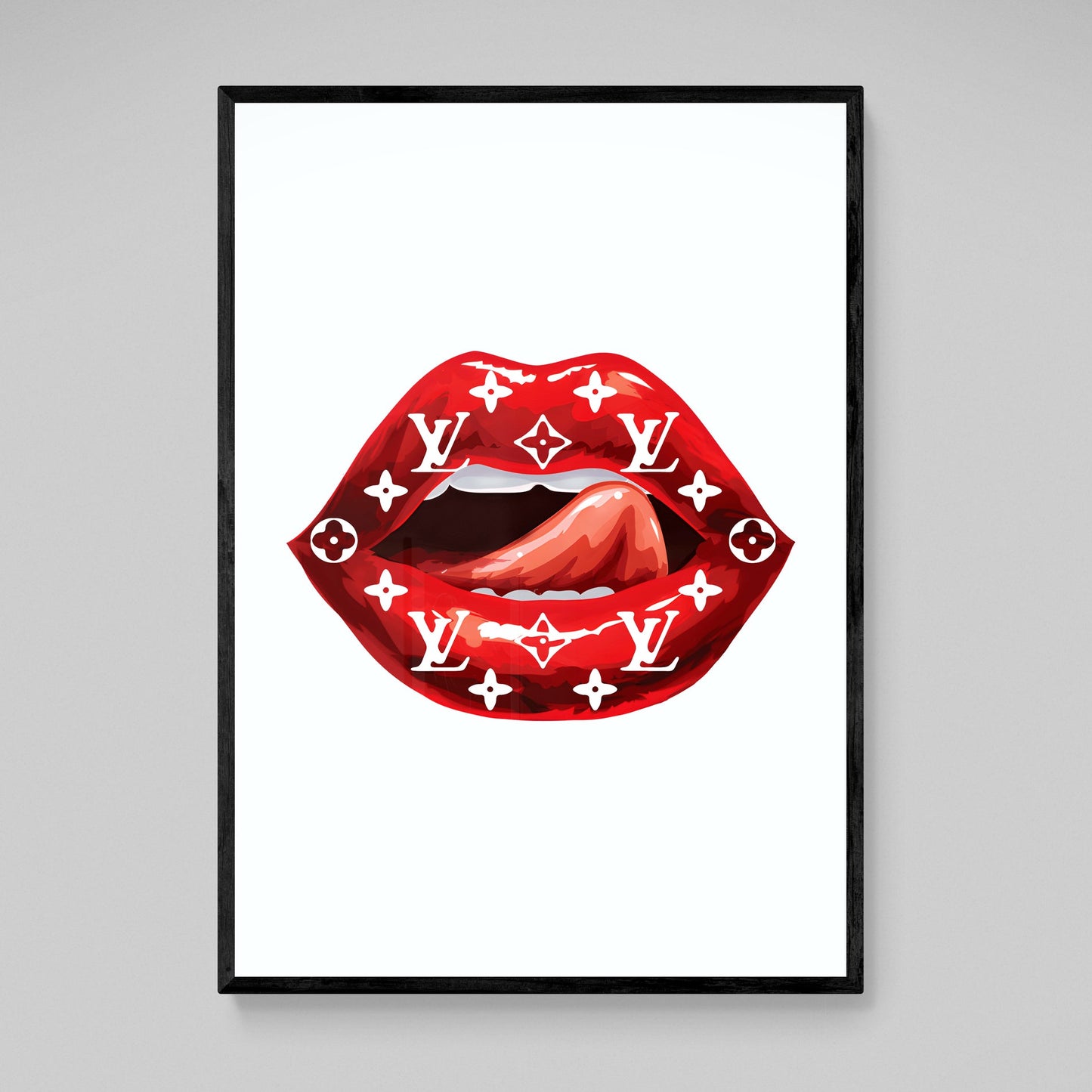 Louis Vuitton Lips Wall Art - Luxury Art Canvas