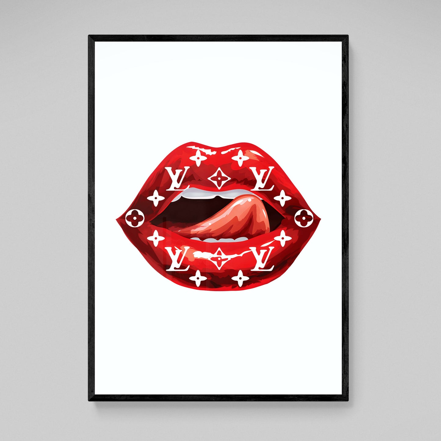 Louis Vuitton Lips Drip Fashion Wall Art Print