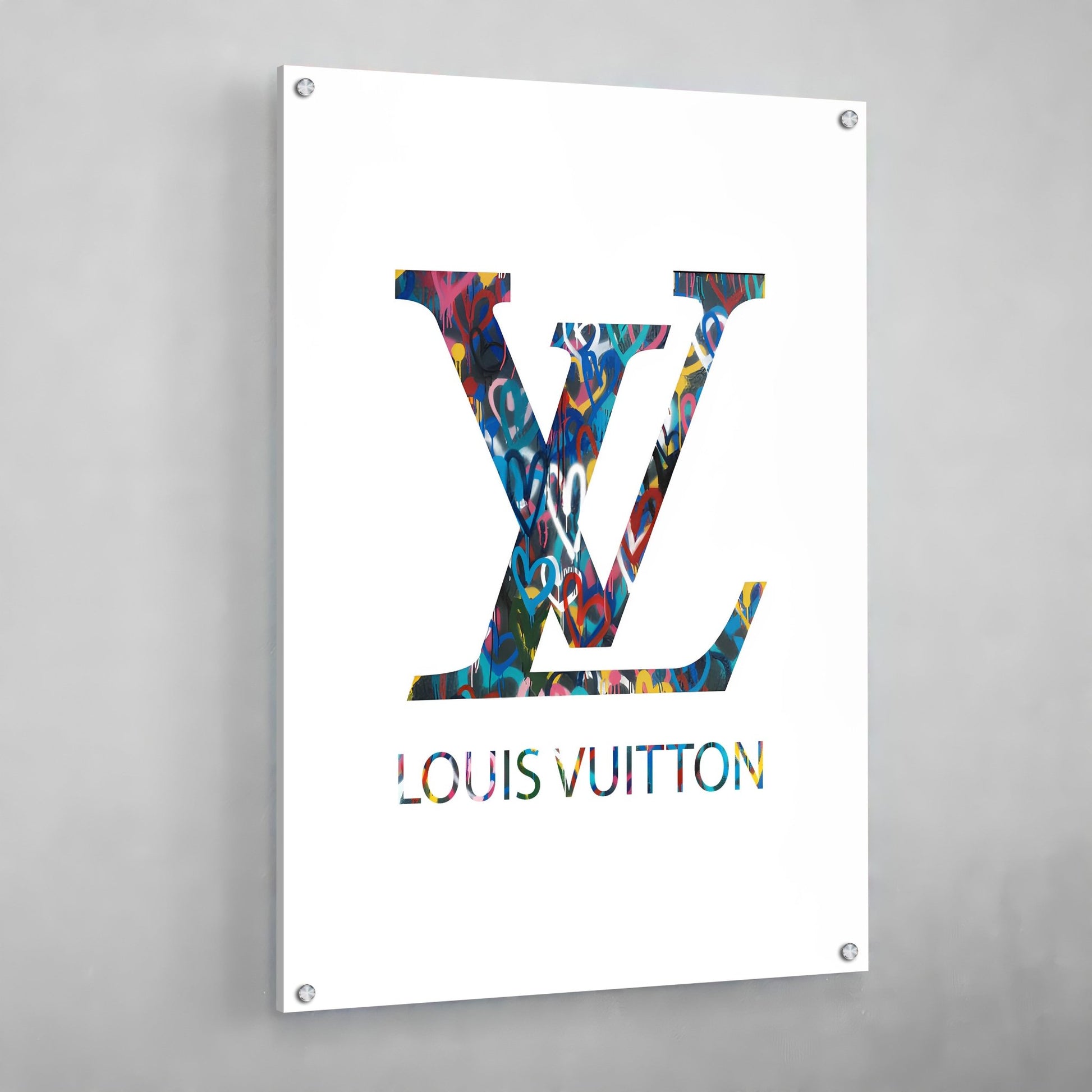Louis Vuitton Logo Pattern V4 Wall Decal Home Decor Bedroom Room