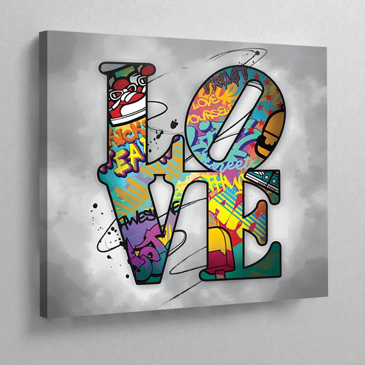 Love Graffiti Canvas - Luxury Art Canvas