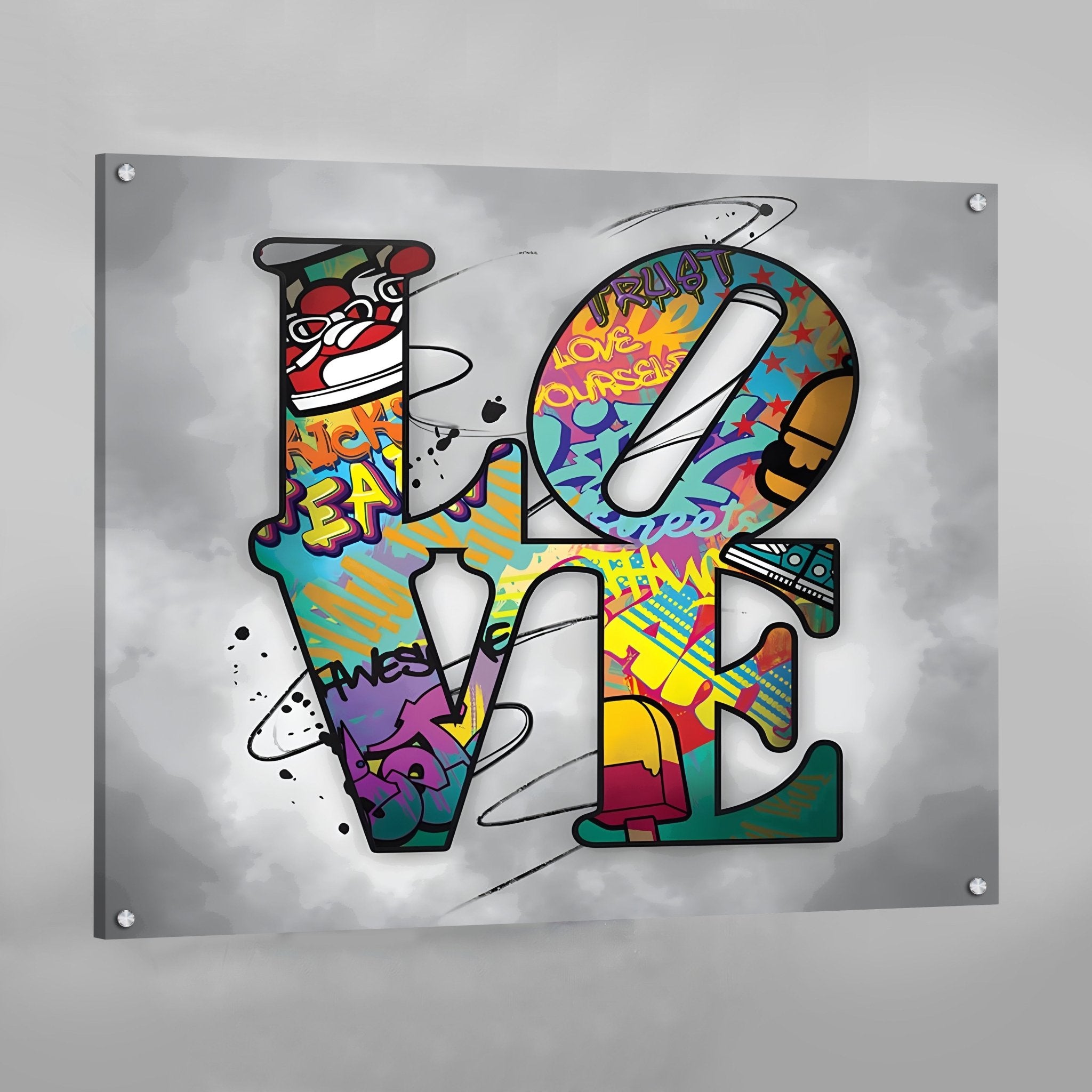 Love Graffiti Canvas - Luxury Art Canvas