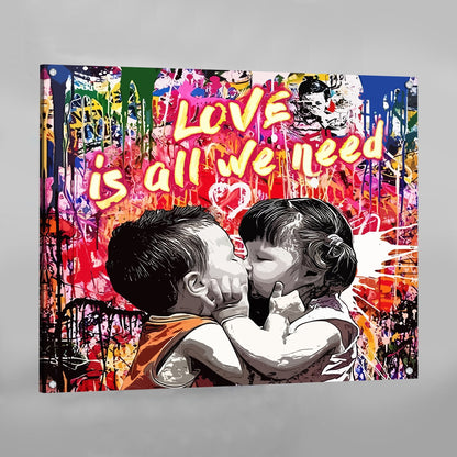 Love Is All We Need Canvas Wall Art - Luxury Art Canvas