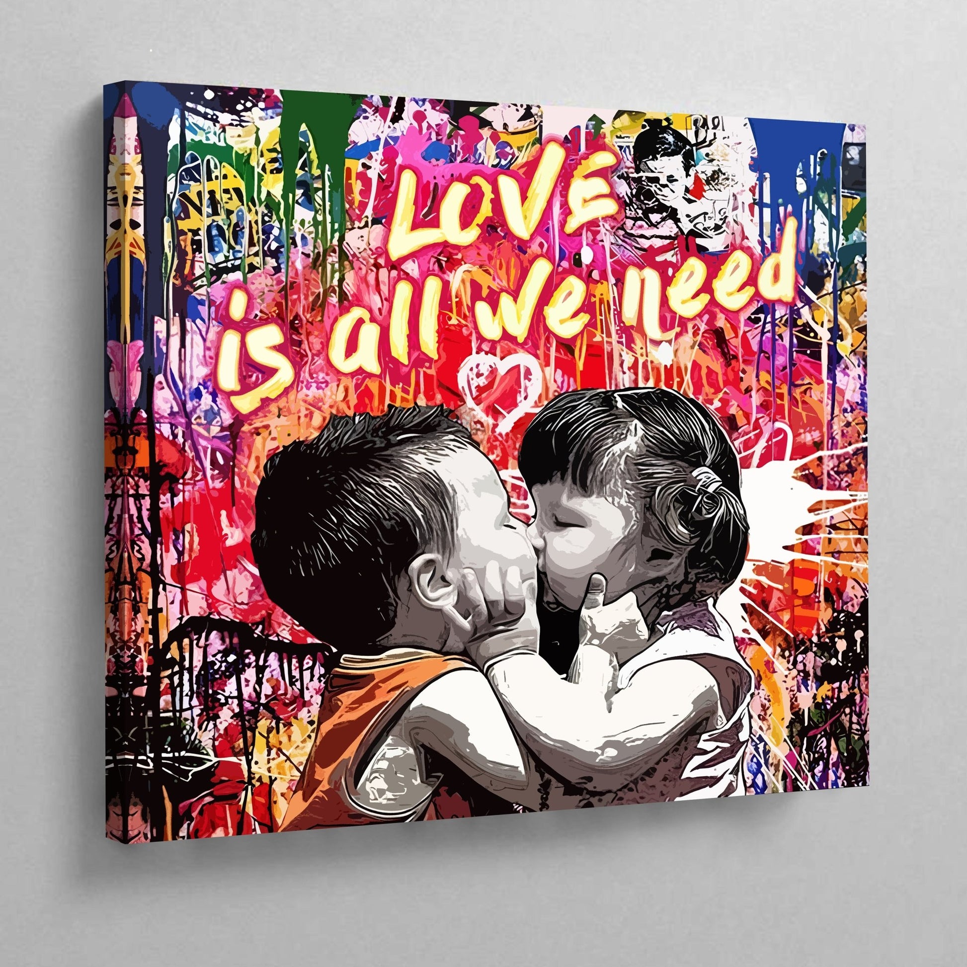 Love Is All We Need Canvas Wall Art - Luxury Art Canvas