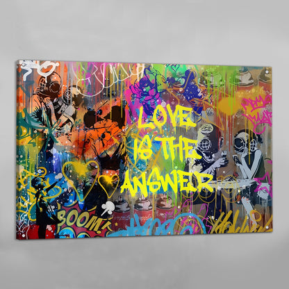 Love Is The Answer Banksy Wall Art - Luxury Art Canvas