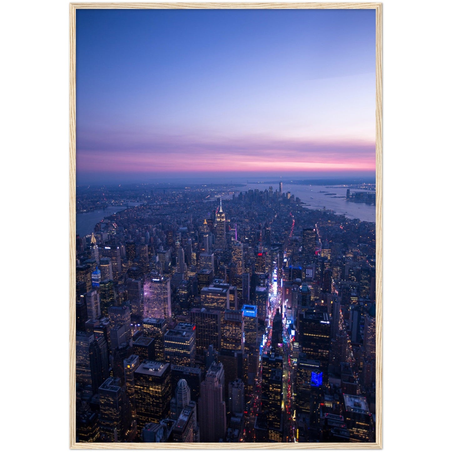 Manhattan Sunset Wall Art - Luxury Art Canvas