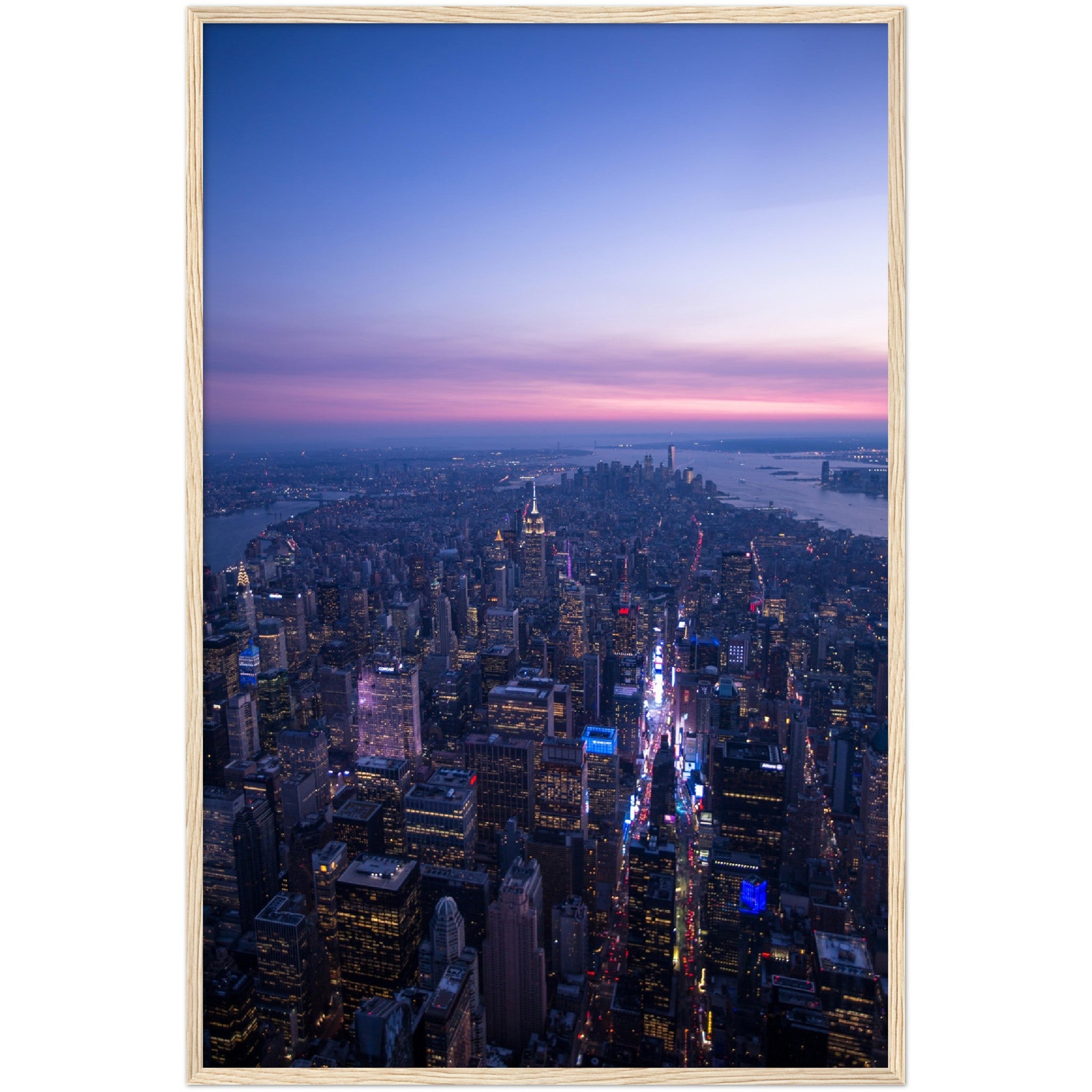Manhattan Sunset Wall Art - Luxury Art Canvas