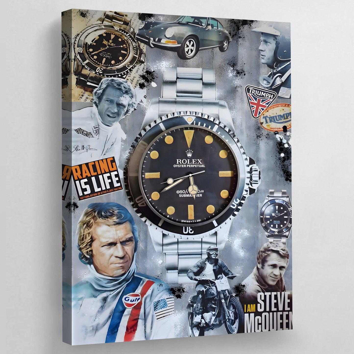 McQueen Rolex Wall Art - Luxury Art Canvas