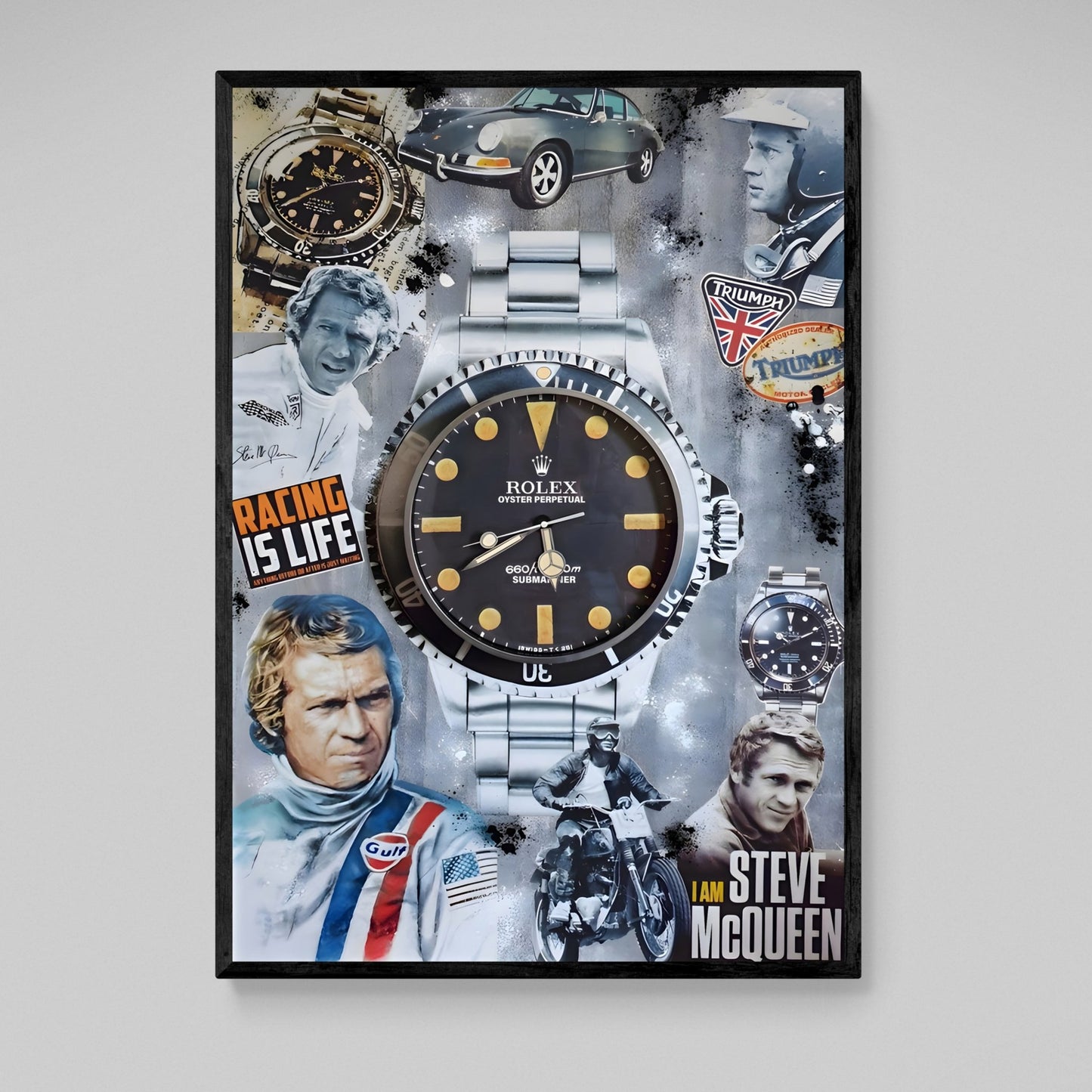 McQueen Rolex Wall Art - Luxury Art Canvas