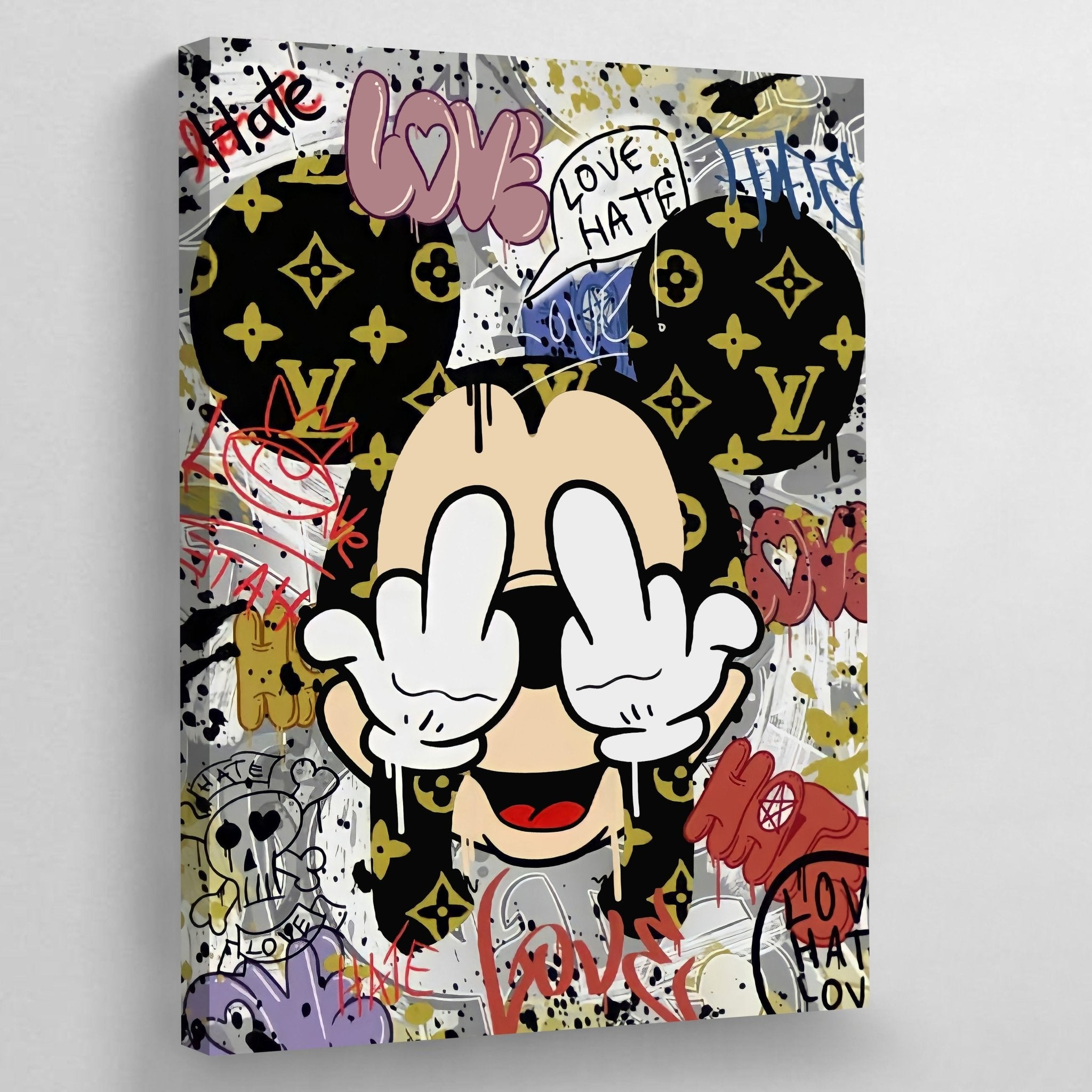 Middle Finger Wall Art - Luxury Art Canvas