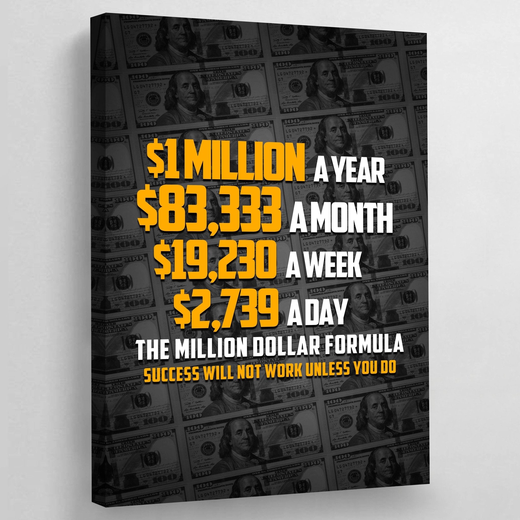 Million Dollar Formula Canvas - Luxury Art Canvas
