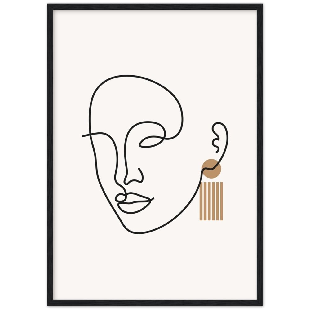 Minimalist Art Face - Luxury Art Canvas