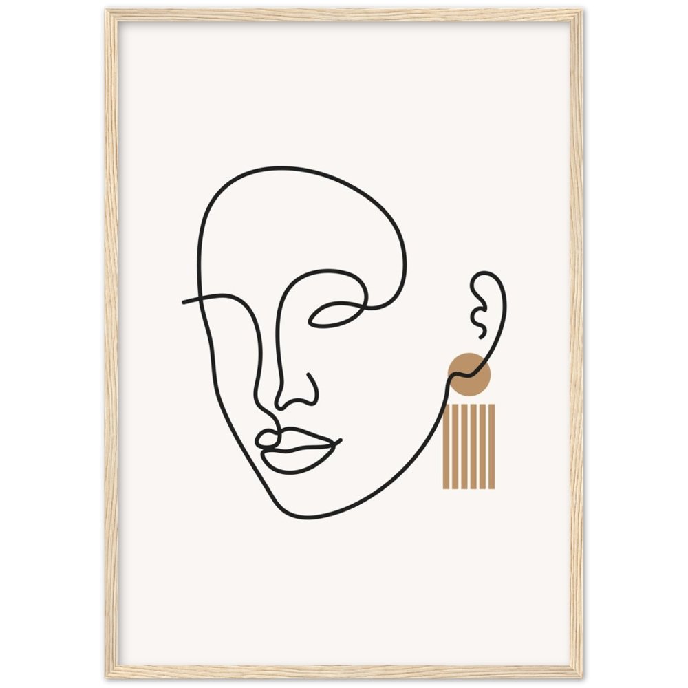 Minimalist Art Face - Luxury Art Canvas