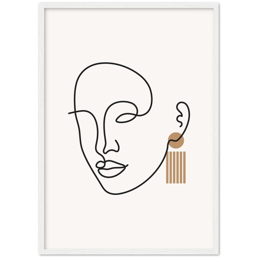 Minimalist Art Face - Luxury Art Canvas