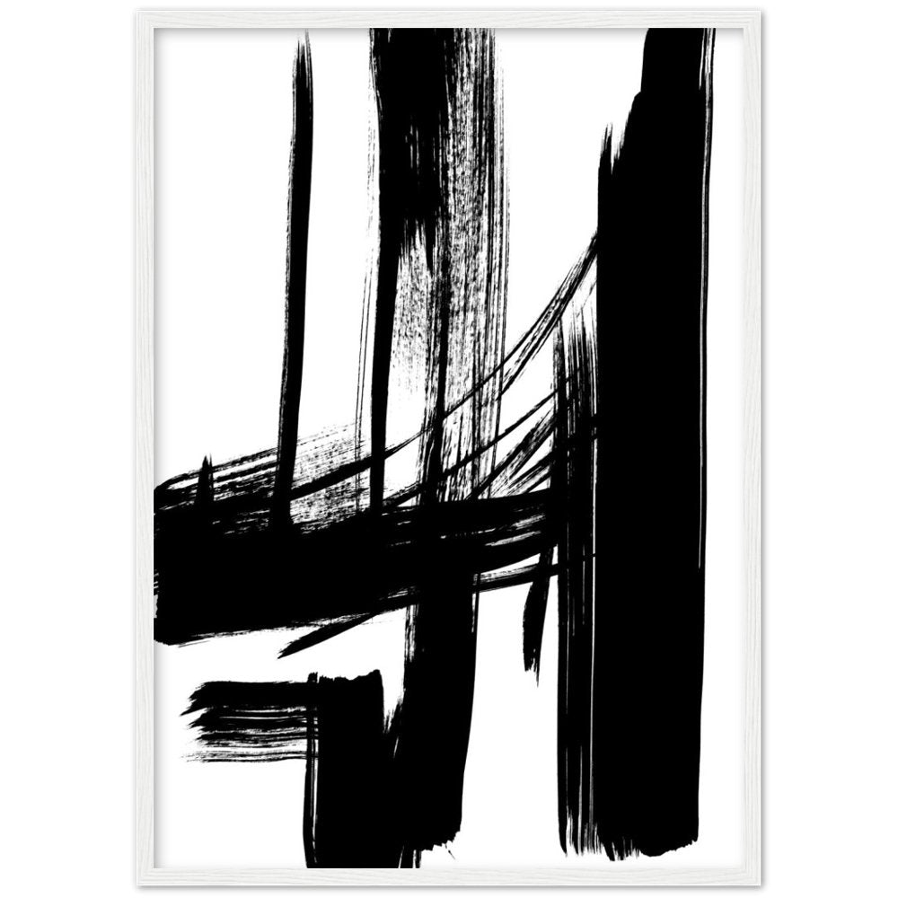 Minimalist Black And White Abstract Art - Luxury Art Canvas