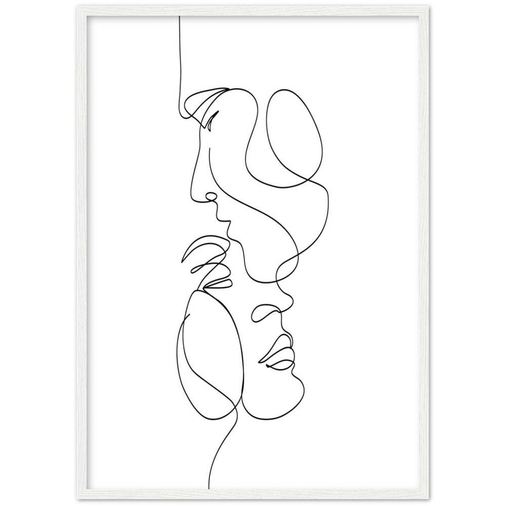 Minimalist Line Art Couple - Luxury Art Canvas