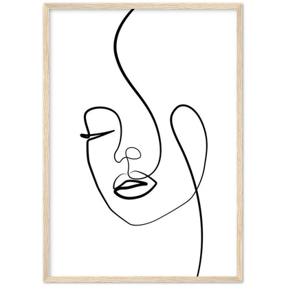 Minimalist Line Art Face - Luxury Art Canvas