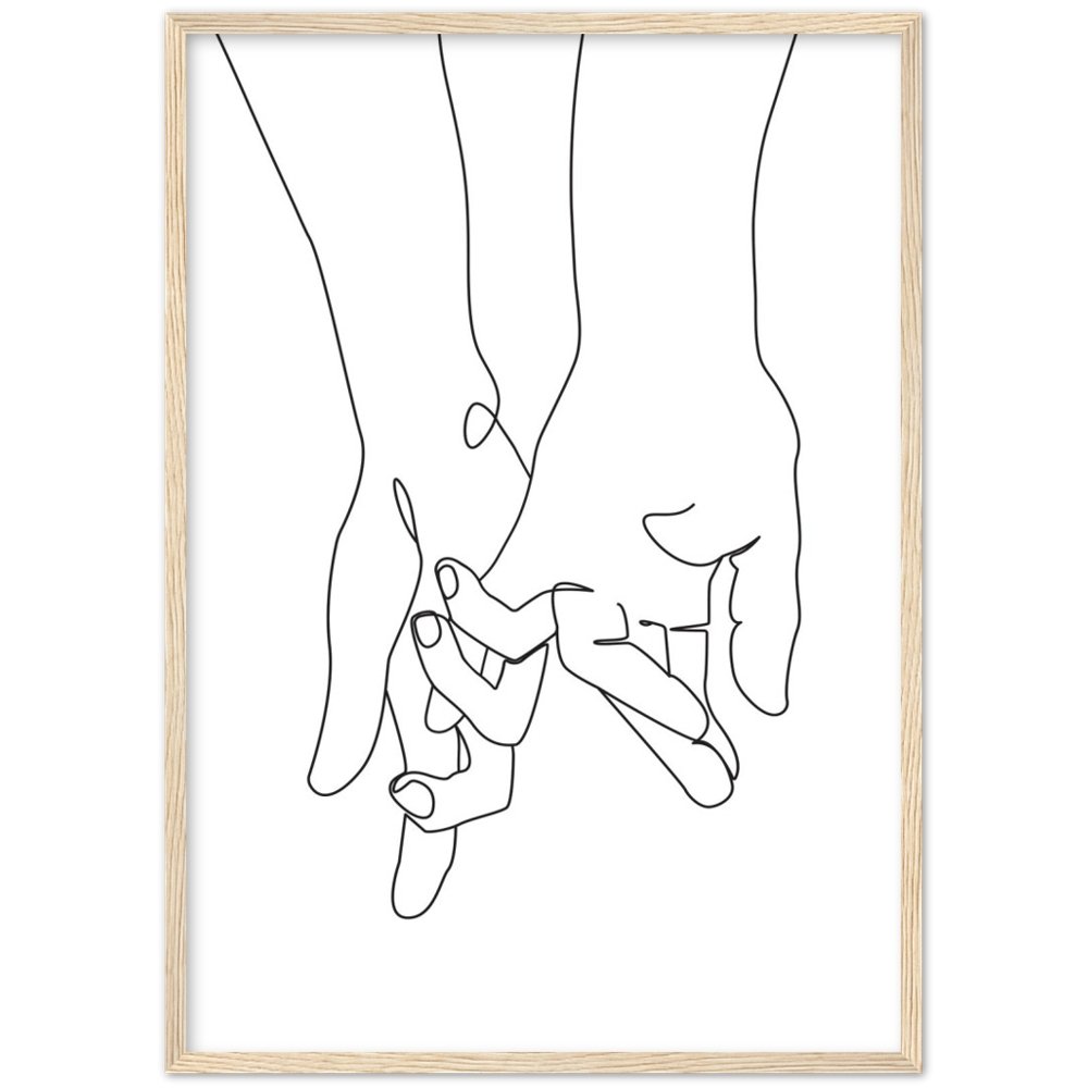 Minimalist Line Art Love - Luxury Art Canvas