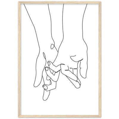 Minimalist Line Art Love - Luxury Art Canvas
