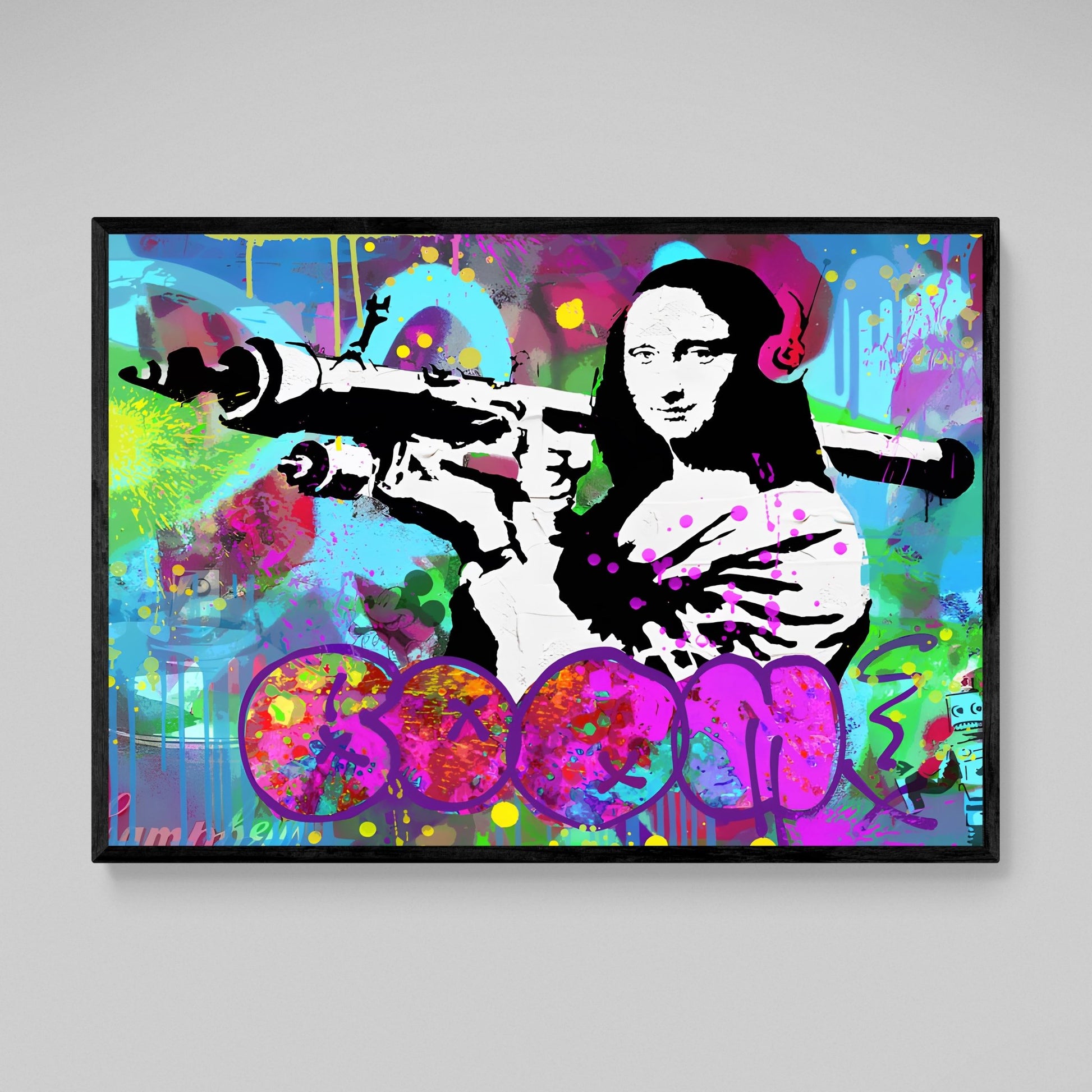 Mona Lisa Bazooka Banksy Wall Art - Luxury Art Canvas