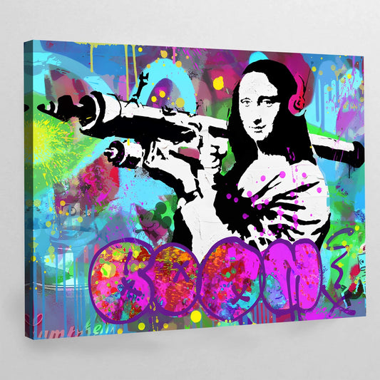 Mona Lisa Bazooka Banksy Wall Art - Luxury Art Canvas