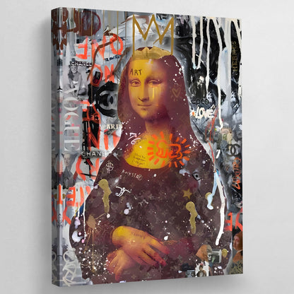 Mona Lisa Graffiti Canvas Wall Art - Luxury Art Canvas