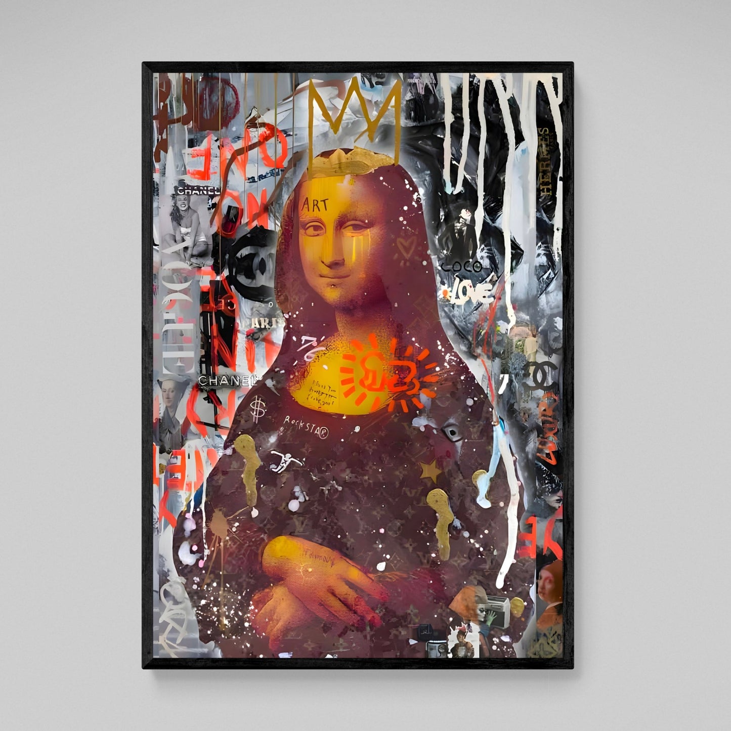 Mona Lisa Graffiti Canvas Wall Art - Luxury Art Canvas